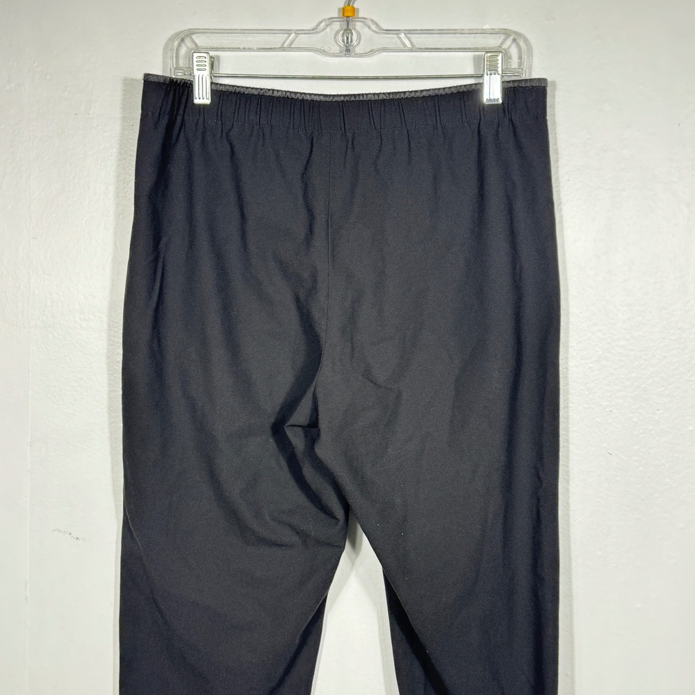 Lafayette 148 Black Pull On Tapered Pants Size Small Elastic Waist 27.5" Inseam - Picture 6 of 13